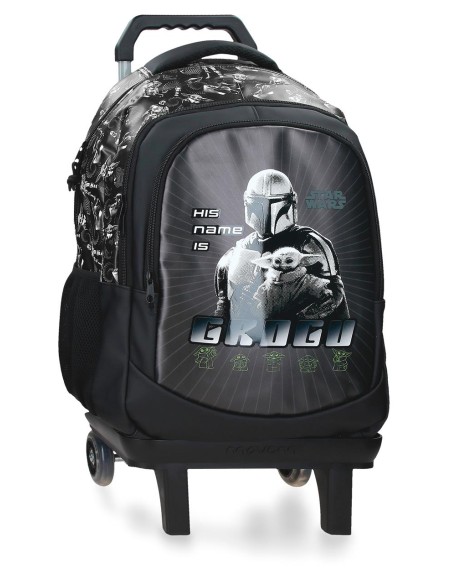MOCHILA ADAP. 46CM 3C. C/CARRO. HIS NAME IS GROGU